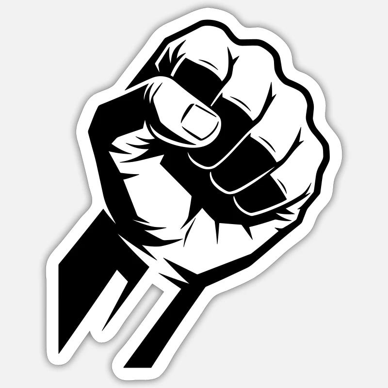 Faust - Sticker Größe S (10 x 10 cm) - Mattweiß