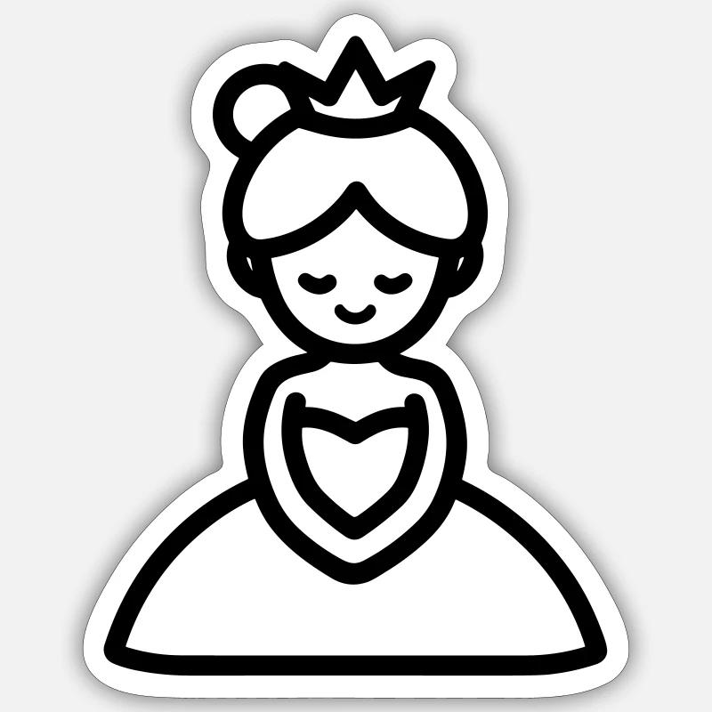 princess Sticker size S (10 x 10 cm)