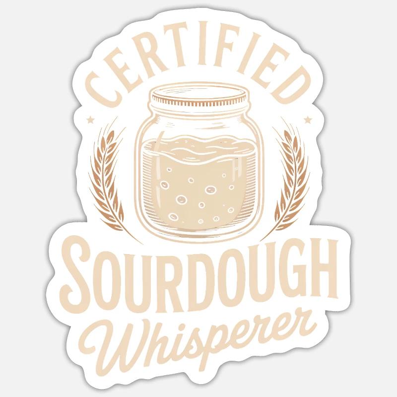 Chuchoteur certifié de levain - Sticker taille S (10 x 10 cm) - blanc mat