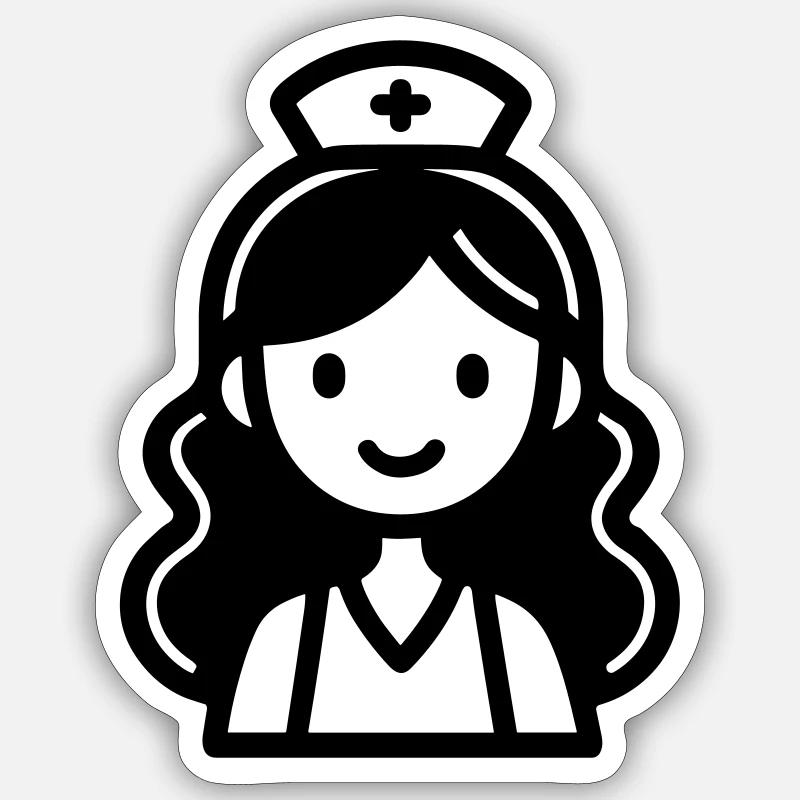 Krankenschwester Sticker Größe S (10 x 10 cm)