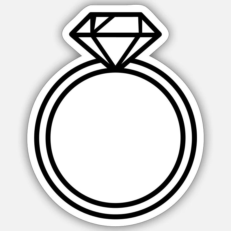 wedding ring, Sticker size S (10 x 10 cm)