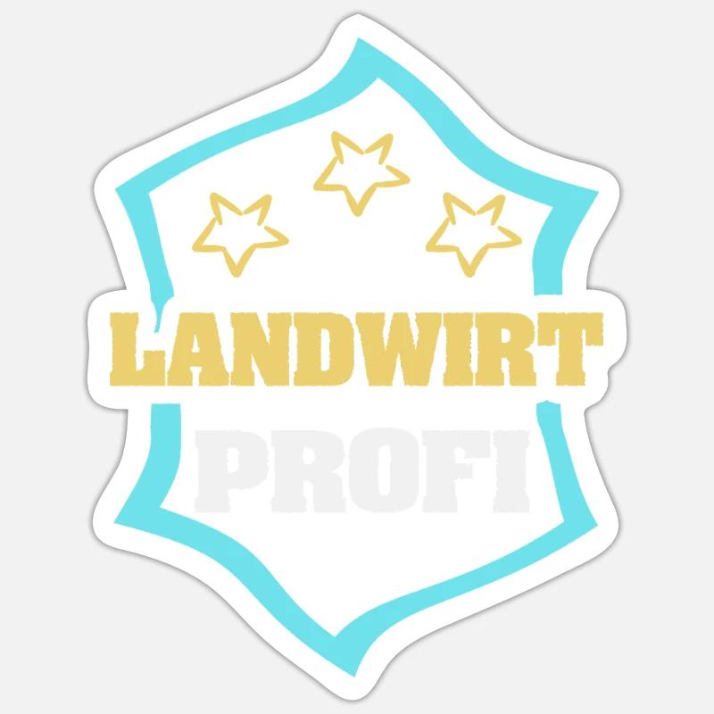 Work Farmer - Sticker size S (10 x 10 cm) - white matte