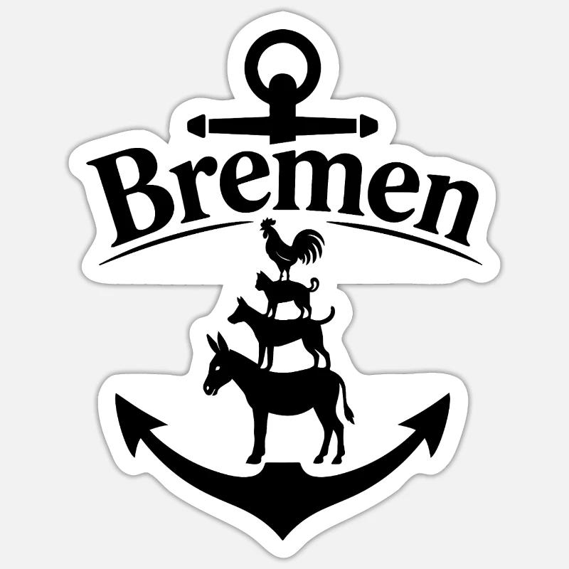 Bremen - Sticker Größe S (10 x 10 cm) - Mattweiß