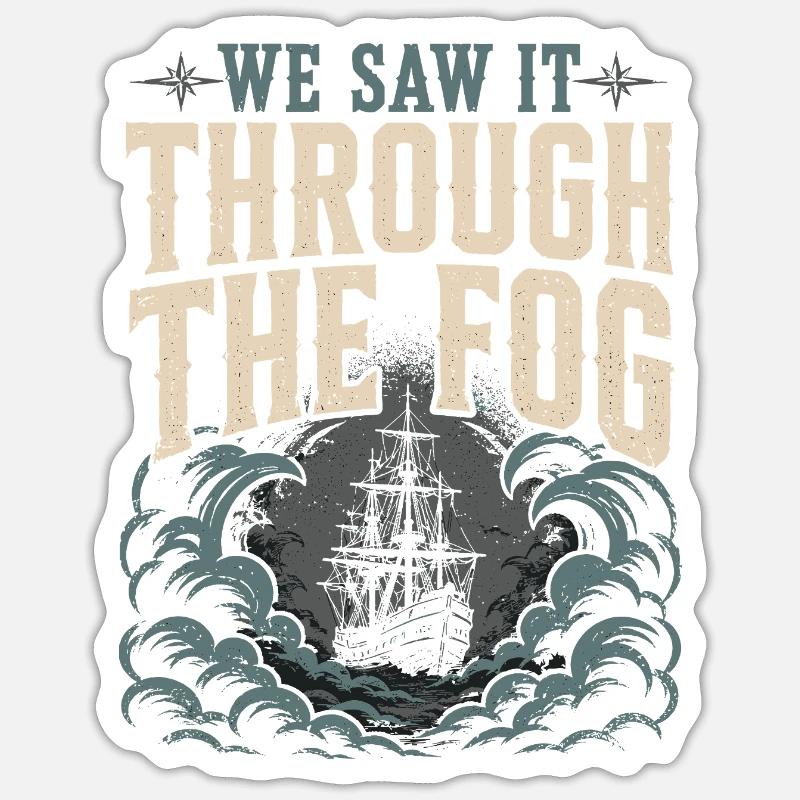 Geisterschiff Verfluchtes Schiff Maritimer Geist - Sticker taille S (10 x 10 cm) - blanc mat