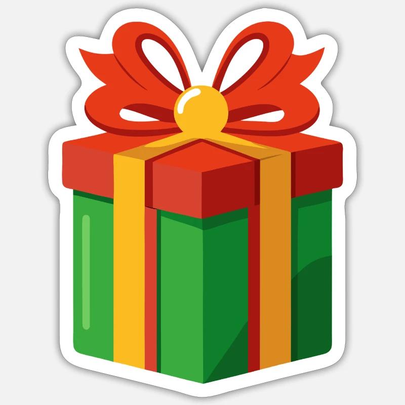 Geschenk - Sticker Größe S (10 x 10 cm) - Mattweiß