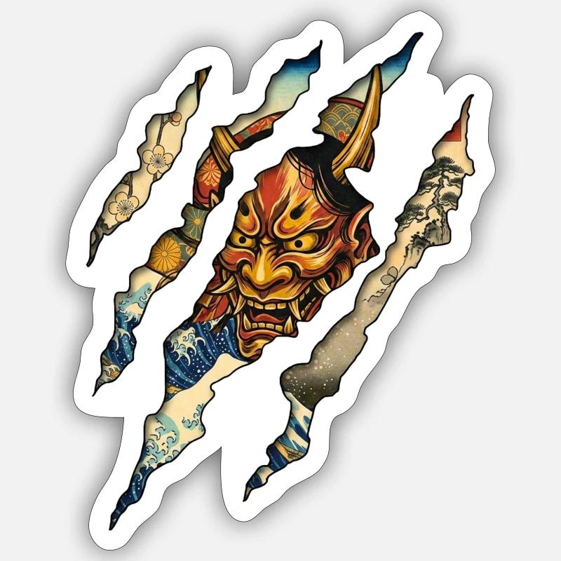 Samurai Claw - Sticker size S (10 x 10 cm) - white matte