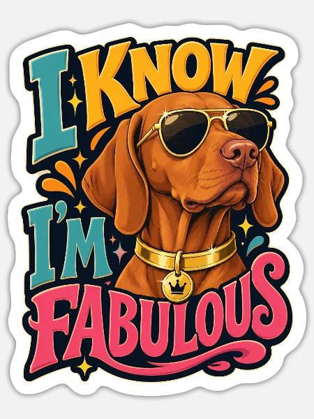 Ungarischer Pointer - Sticker Größe S (10 x 10 cm) - Mattweiß