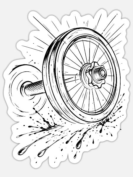 Bodybuilding - Sticker Größe S (10 x 10 cm) - Mattweiß