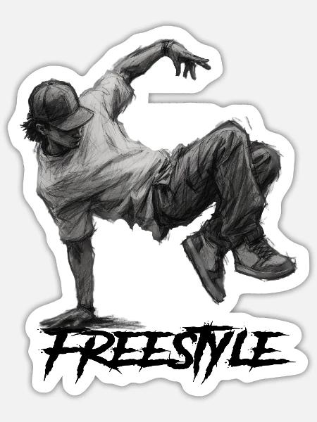 Freistil - Sticker Größe S (10 x 10 cm) - Mattweiß