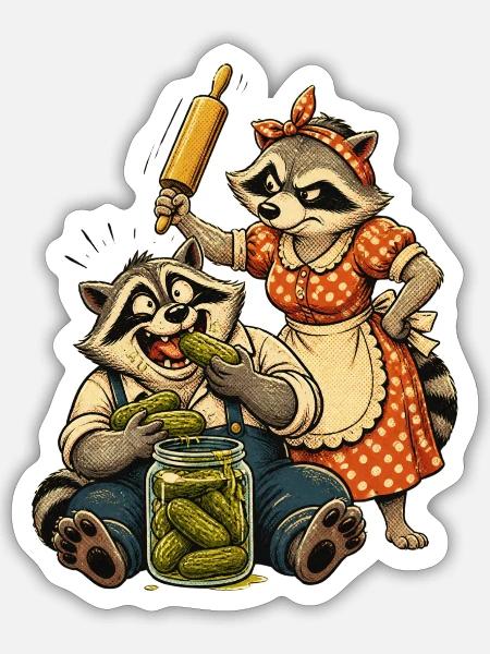 Erwischt mit grüner Hand! - Sticker Größe S (10 x 10 cm) - Mattweiß