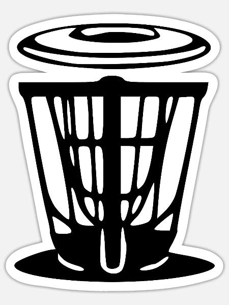 Discgolf Geschenkidee Spieler - Sticker Größe S (10 x 10 cm) - Mattweiß