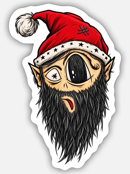 baertiger_wichtel - Sticker Größe S (10 x 10 cm) - Mattweiß