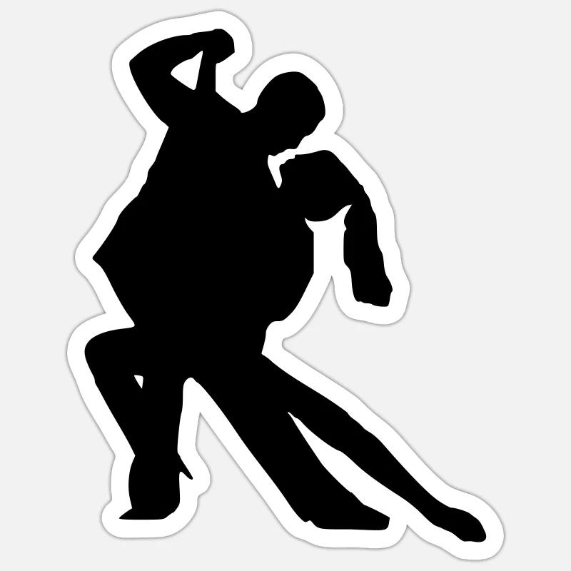 Tanzen - Sticker Größe S (10 x 10 cm) - Mattweiß