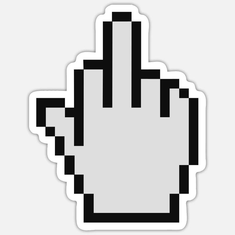 mouse_fu - Sticker Größe S (10 x 10 cm) - Mattweiß