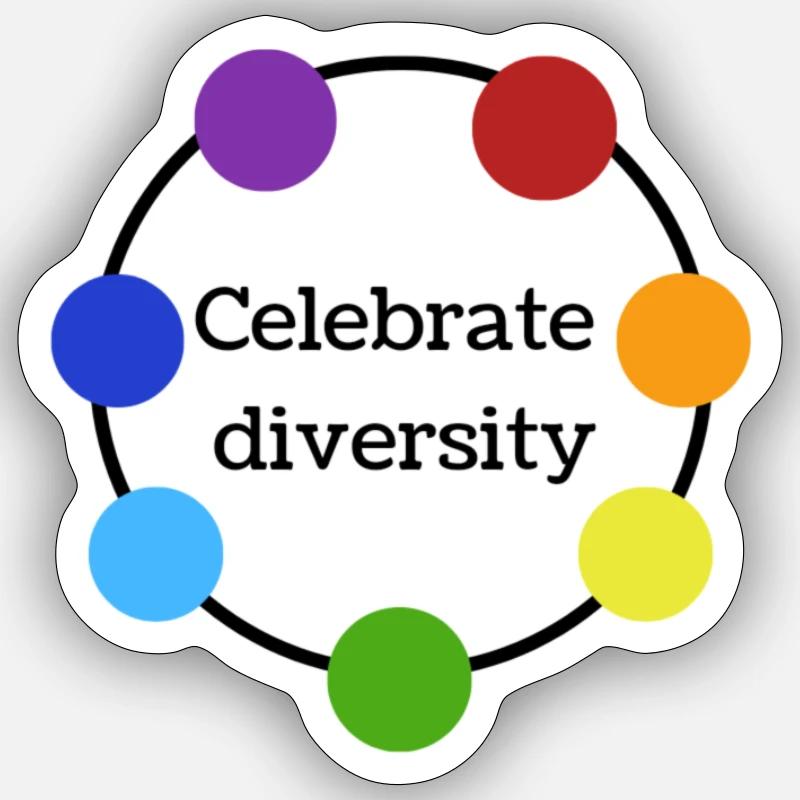 Celebrate differences Sticker Größe S (10 x 10 cm)