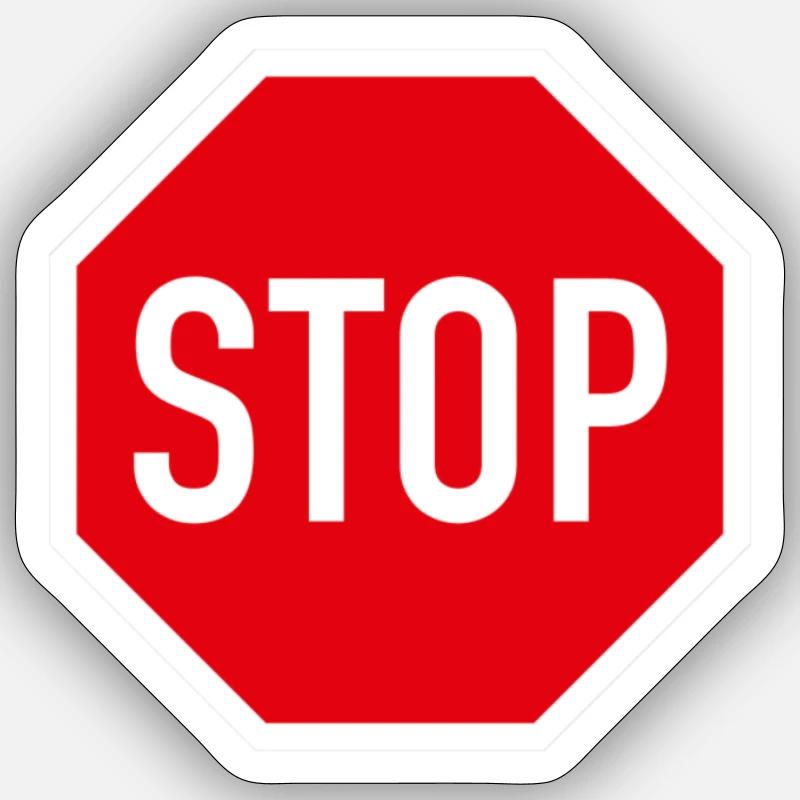stop Sticker Größe S (10 x 10 cm)