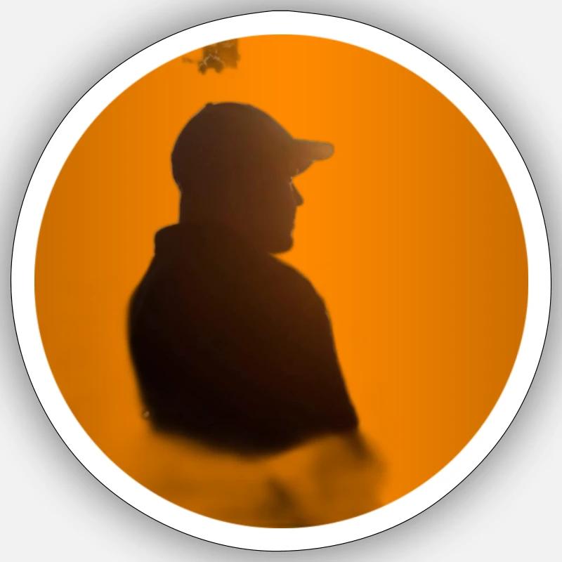 Orange AJ - Sticker Größe S (10 x 10 cm) - Mattweiß
