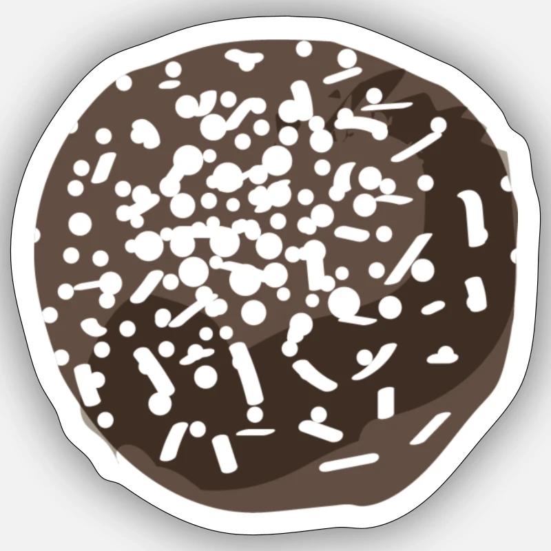 Chocolate ball candy Sticker size S (10 x 10 cm)