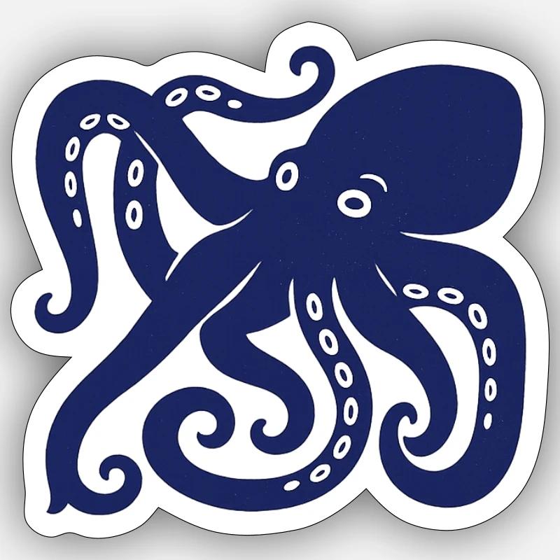 Octopuses - Sticker size S (10 x 10 cm) - white matte