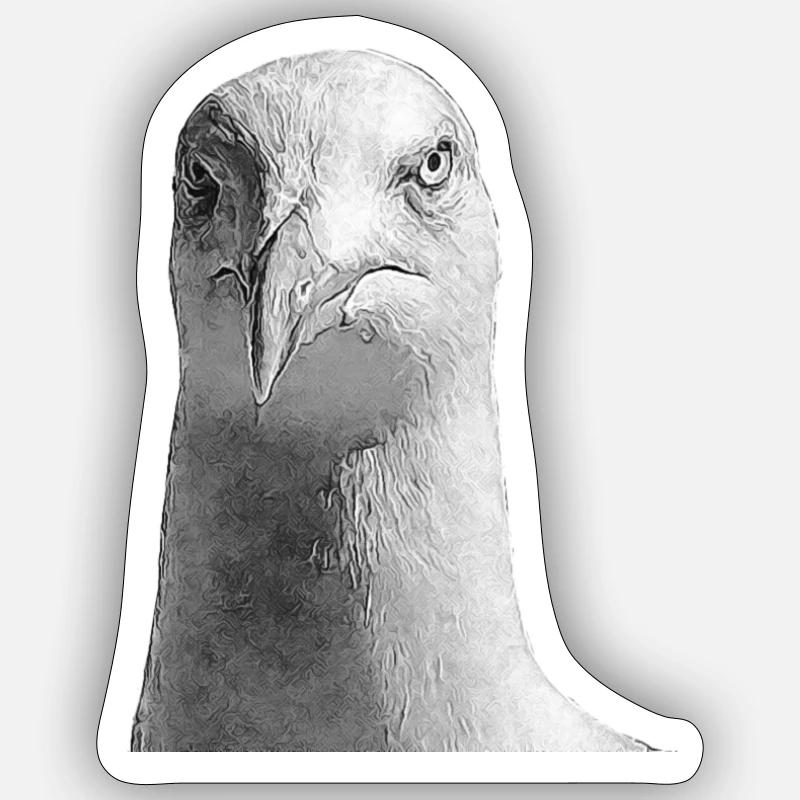 Möwe Sticker Größe S (10 x 10 cm)