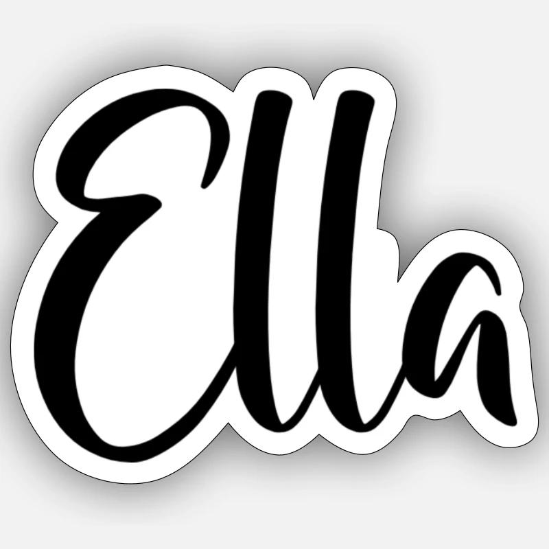 Name - Ella - Sticker size S (10 x 10 cm) - white matte
