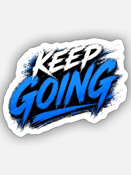 Weiter so, Graffiti-Boost - Sticker Größe S (10 x 10 cm) - Mattweiß