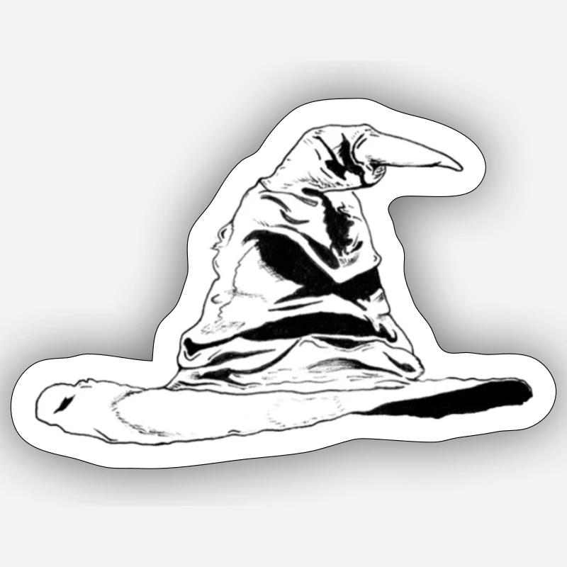 Chapeau parlant - Sticker taille S (10 x 10 cm) - blanc mat