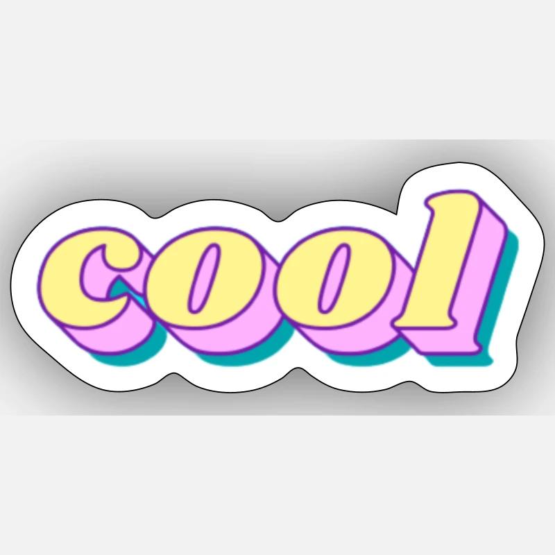 tshirt cool Sticker taille S (10 x 10 cm)