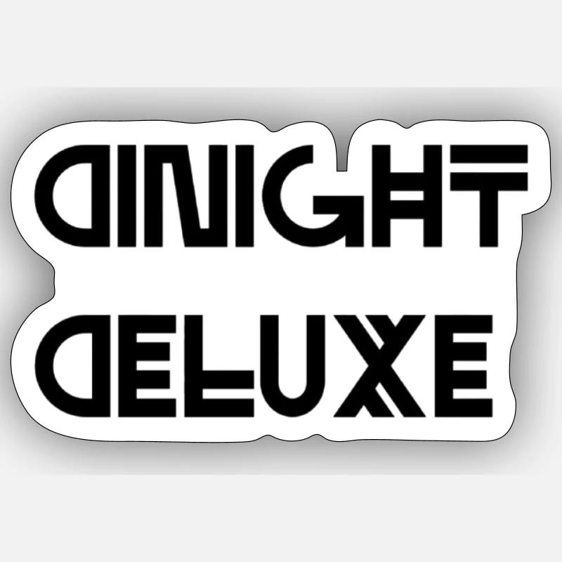 Modern Geometric Lettering - Dinight Deluxe - Sticker size S (10 x 10 cm) - white matte