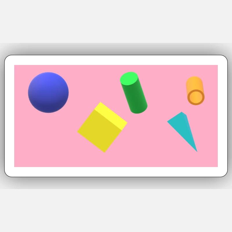 Vibrant Geometric Shape Composition Sticker size S (10 x 10 cm)