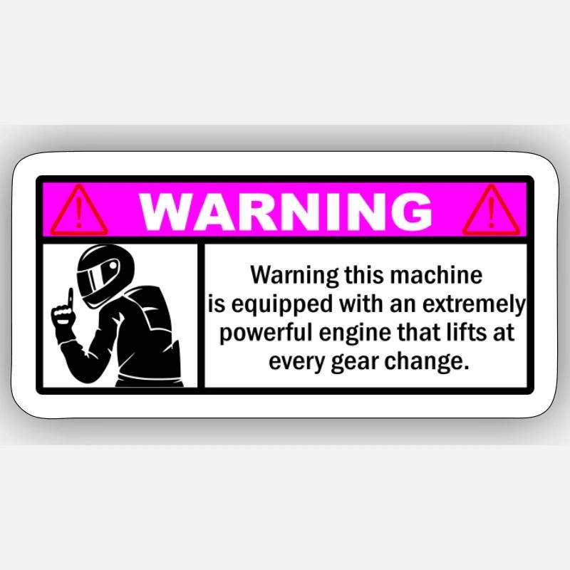 Warnung - Sticker Größe S (10 x 10 cm) - Mattweiß