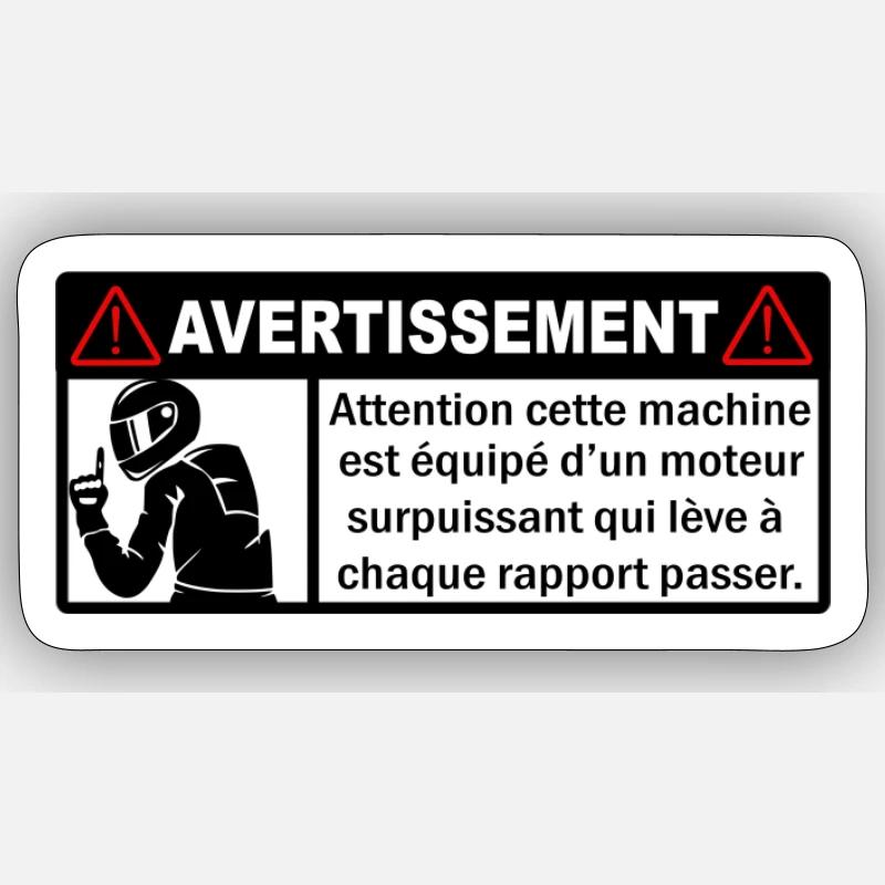 Motorcycle - Sticker size S (10 x 10 cm) - white matte