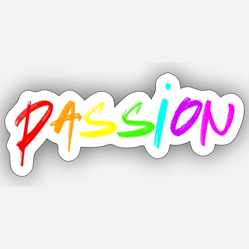 Passion - Sticker size S (10 x 10 cm) - white matte
