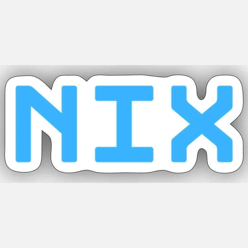 Nix - Lettrage - Sticker taille S (10 x 10 cm) - blanc mat