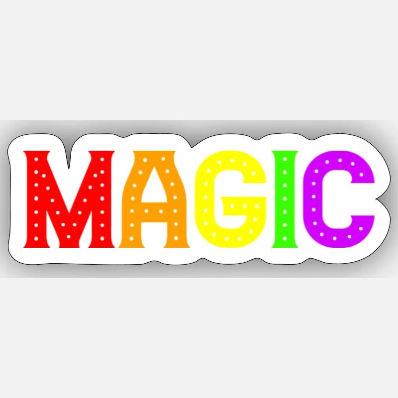 Magie - Sticker taille S (10 x 10 cm) - blanc mat
