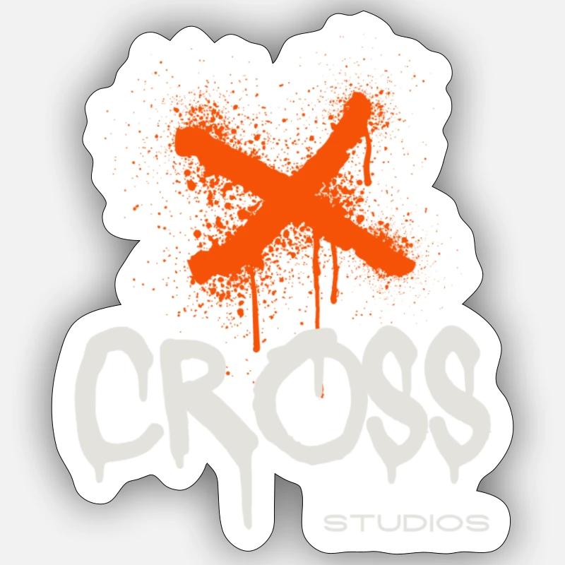 Cross Hell Sticker Größe S (10 x 10 cm)