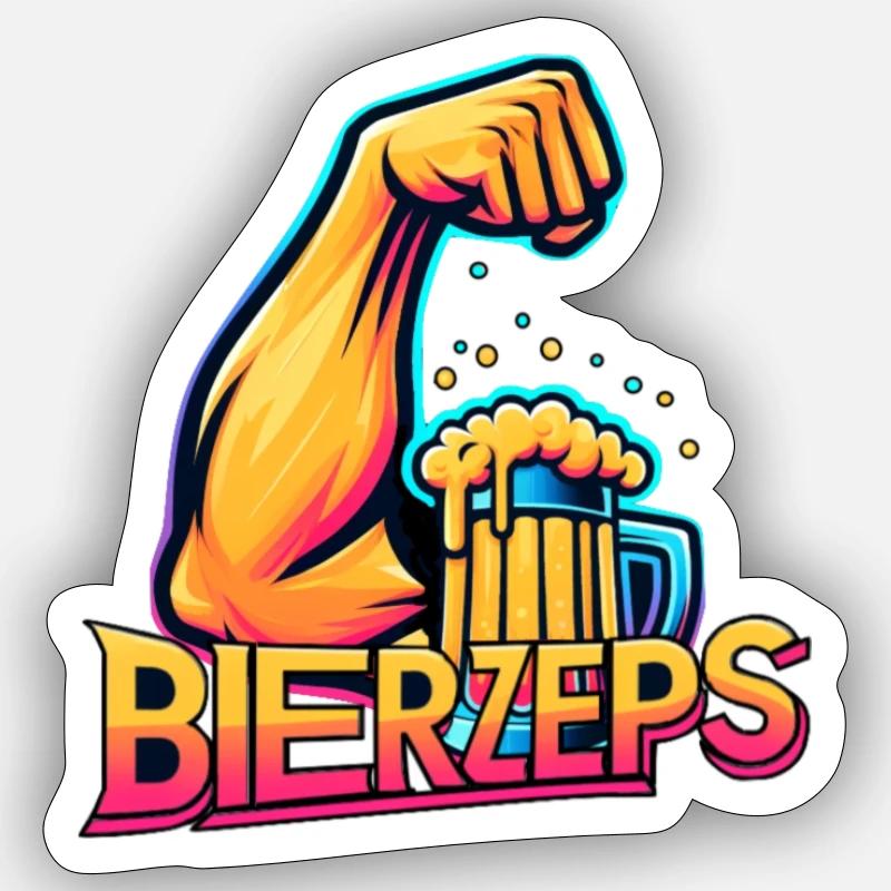 Biceps - Sticker size S (10 x 10 cm) - white matte