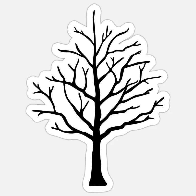 Tree - Sticker size S (10 x 10 cm) - white matte