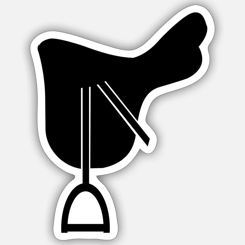 Sattel - Sticker taille S (10 x 10 cm) - blanc mat