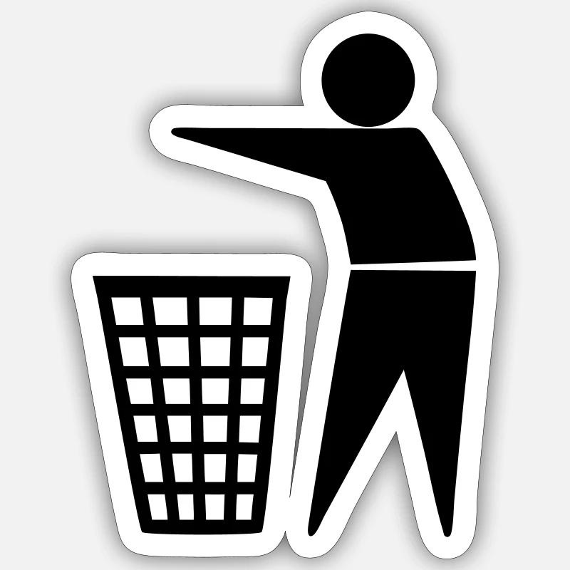Mülleimer Sticker Größe S (10 x 10 cm)