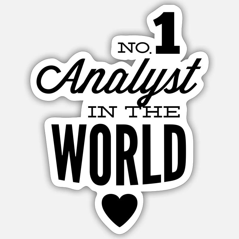 Le meilleur analyste du monde Sticker taille S (10 x 10 cm)