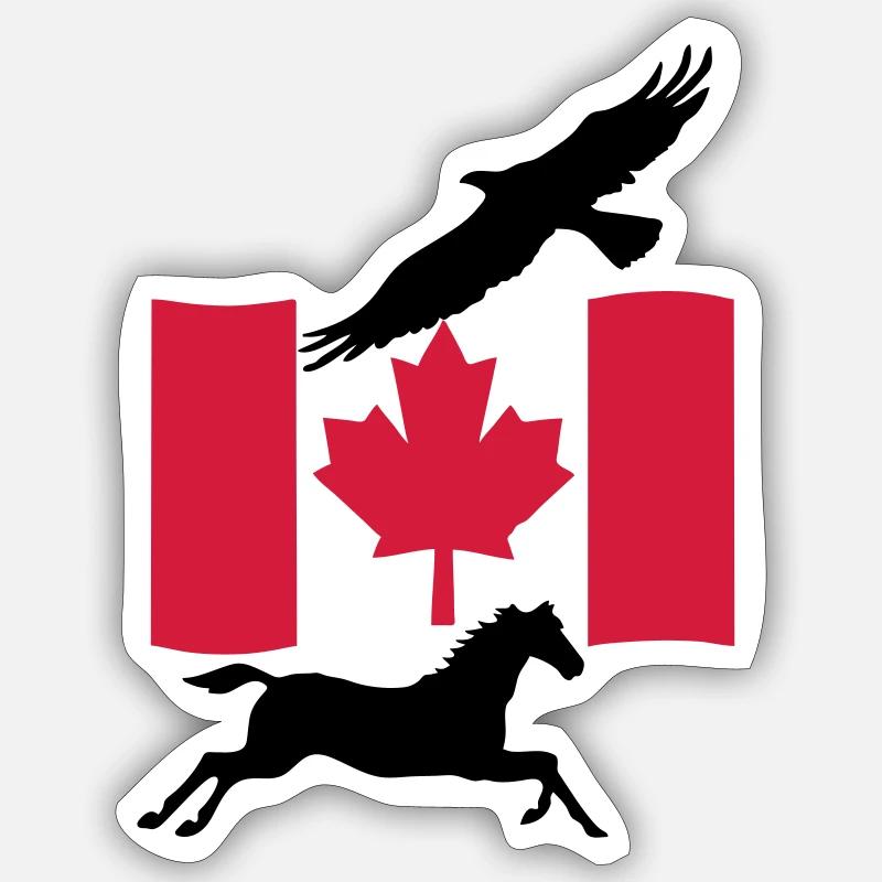 Freedom in Canada Kanada Geschenk - Sticker Größe S (10 x 10 cm) - Mattweiß
