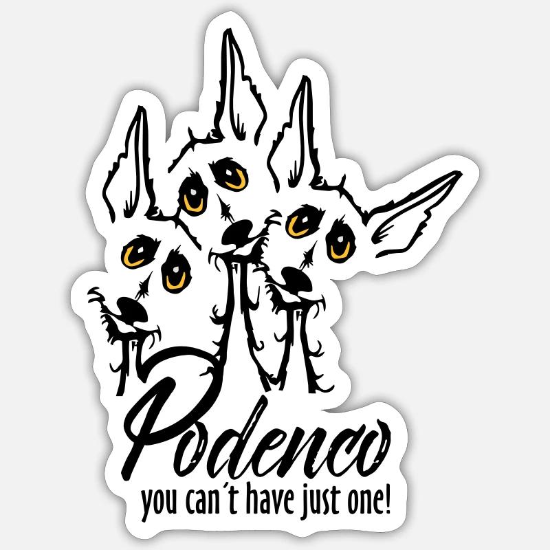 Podi Rudel - Sticker Größe S (10 x 10 cm) - Mattweiß