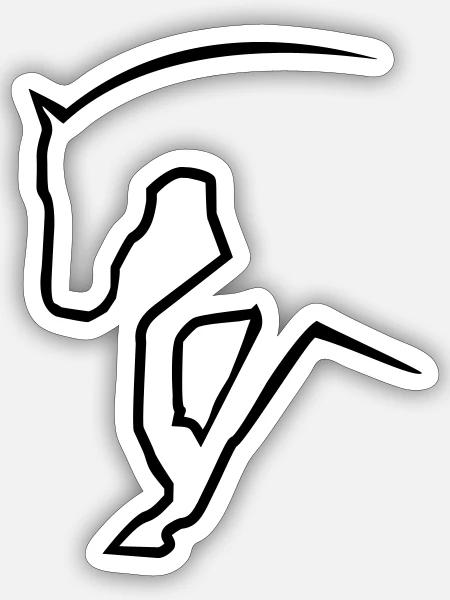 6061912 121501634 sliding stop - Sticker Größe S (10 x 10 cm) - Mattweiß