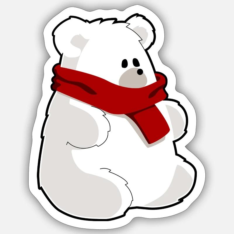 icebear - Sticker size S (10 x 10 cm) - white matte
