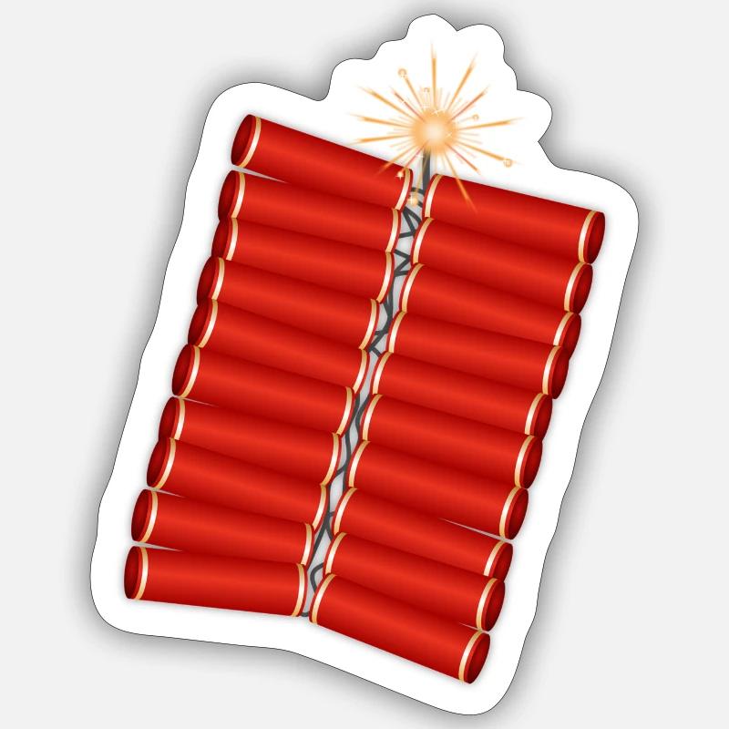 firecrackers Sticker size S (10 x 10 cm)