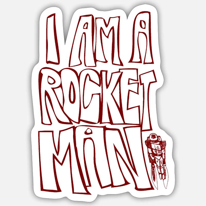 rocket man type Sticker Größe S (10 x 10 cm)