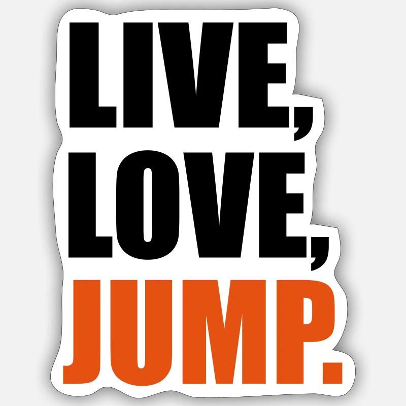 springen Sticker Größe S (10 x 10 cm)