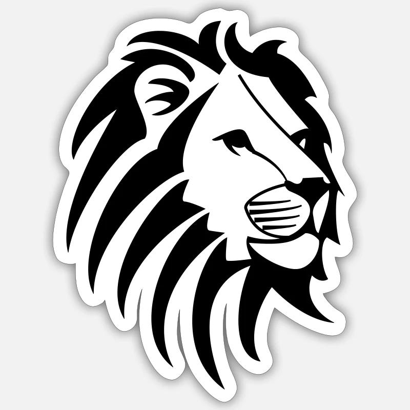 lion - Sticker size S (10 x 10 cm) - white matte