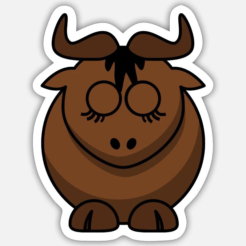 Conception du visage Braunbock - Sticker taille S (10 x 10 cm) - blanc mat